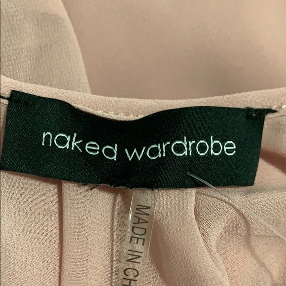 Naked Wardrobe Full Length Long-sleeve Sheer Dress - Picture 4 of 5